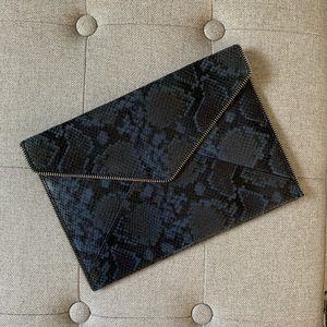 Rebecca Minkoff Leo Clutch Blue Snake